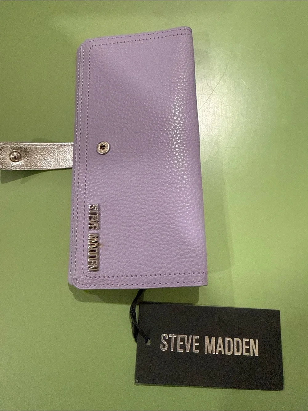 Steve Madden Lilac Textured Wallet with Gold Hardware